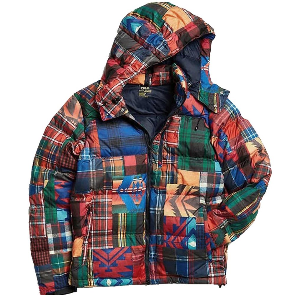 NEW $498 Polo Ralph Lauren Southwestern Patchwork Puffer Jacket! Big & Tall Coat